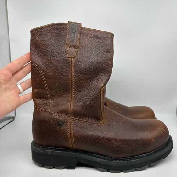 Wolverine Steel Toe Brown Leather Slip Resistant Mens Work Boot Size 11 Wide NWT - Picture 6 of 16